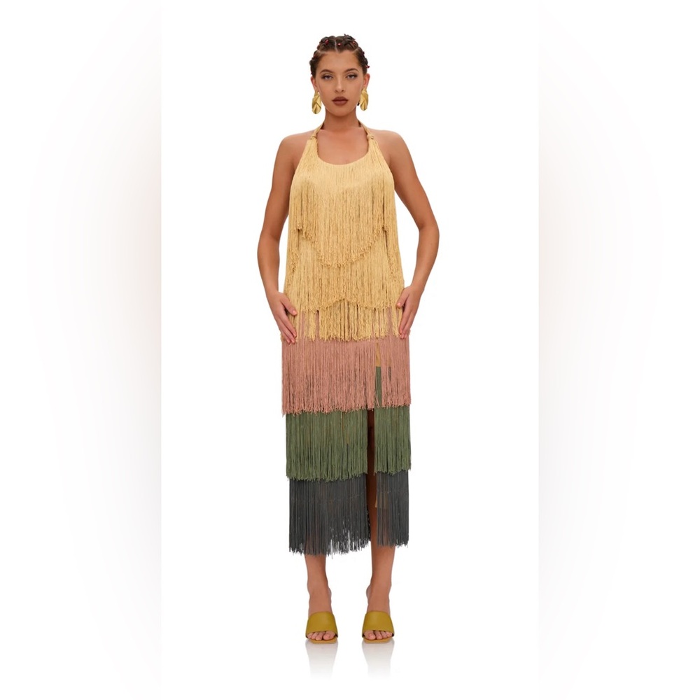 Andrea iyamah neme midi dress